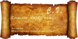 Czuczor Valéria névjegykártya