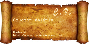 Czuczor Valéria névjegykártya